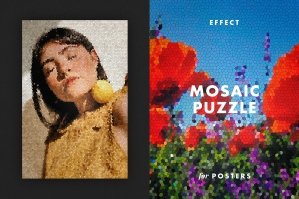 Mosaic Puzzle Effect For Posters
