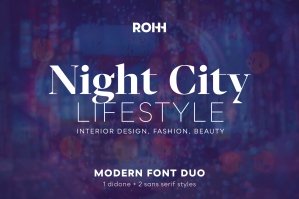 Night City Lifestyle Font Duo