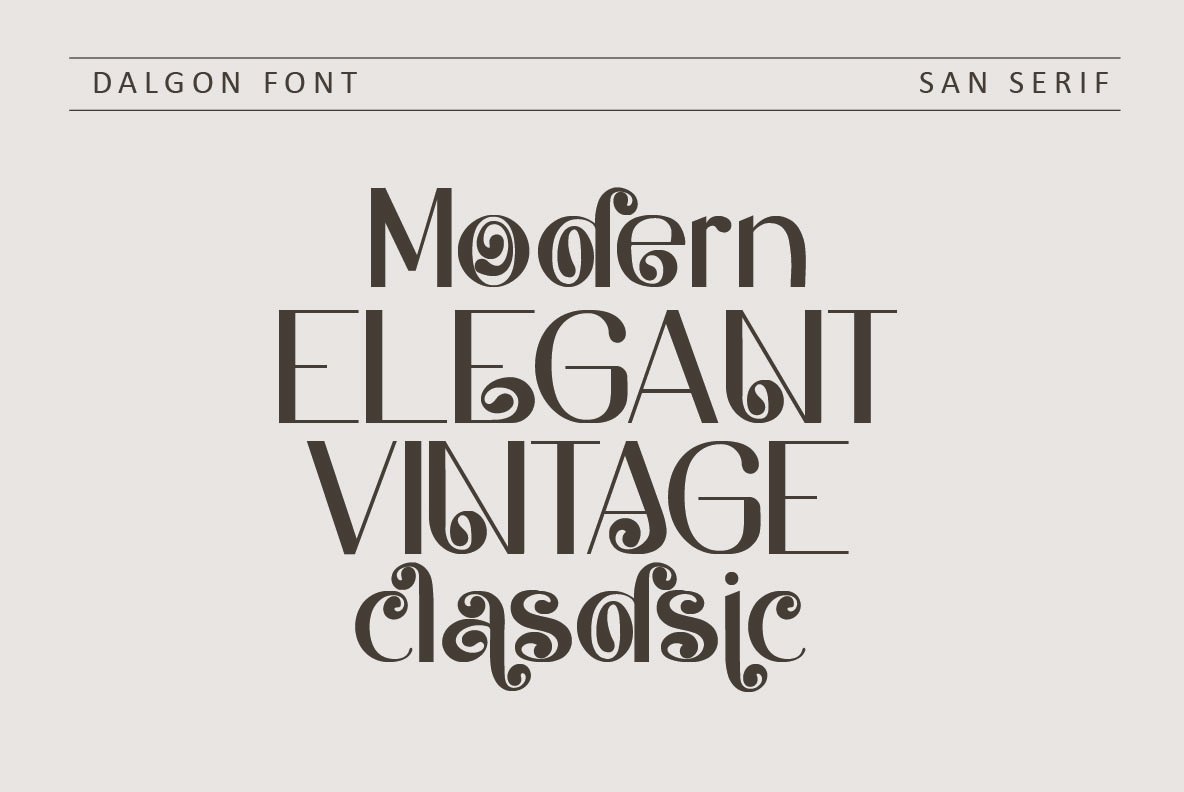 Dalgon Font - Design Cuts