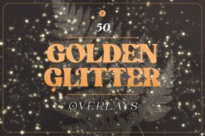 Golden Glitter Overlays