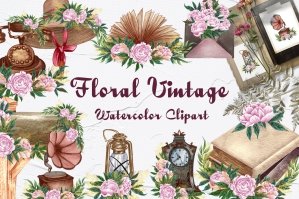 Floral Vintage Watercolor Collection