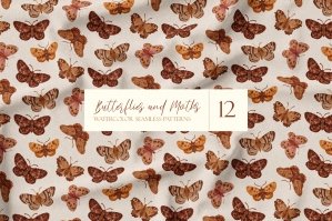 Watercolor Butterflies Patterns