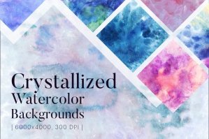 Crystallized Watercolor Backgrounds
