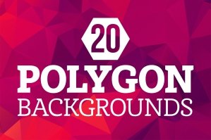 20 High-res Geometric Polygon Backgrounds