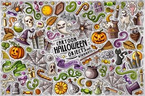 Halloween Objects And Symbols Collection