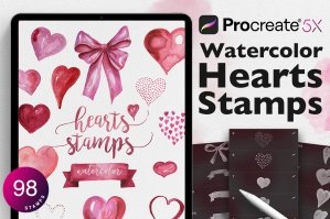 Procreate Hearts Stamps