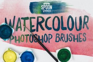 14 Watercolour Brushes For Adobe Photoshop
