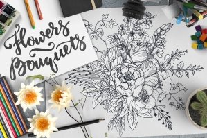 Flowers And Bouquets Vector Set