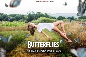 52 Butterflies Photo Overlays