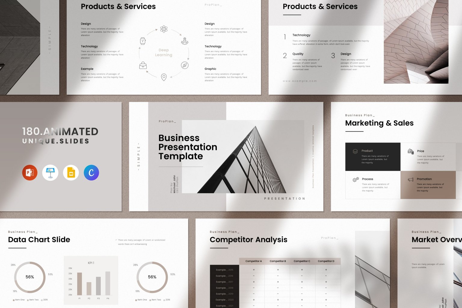 Presentation Business Plan Powerpoint Template Design Cuts 9470