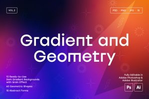 Gradient And Geometry Backgrounds Vol 2