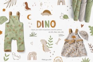 Dinosaur Clipart And Pattern Kids