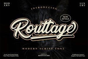 Routtage - Modern Script Font