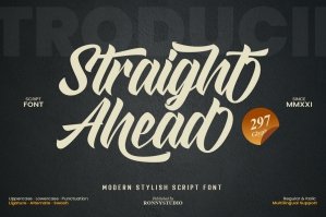Straight Ahead - Modern Script Font