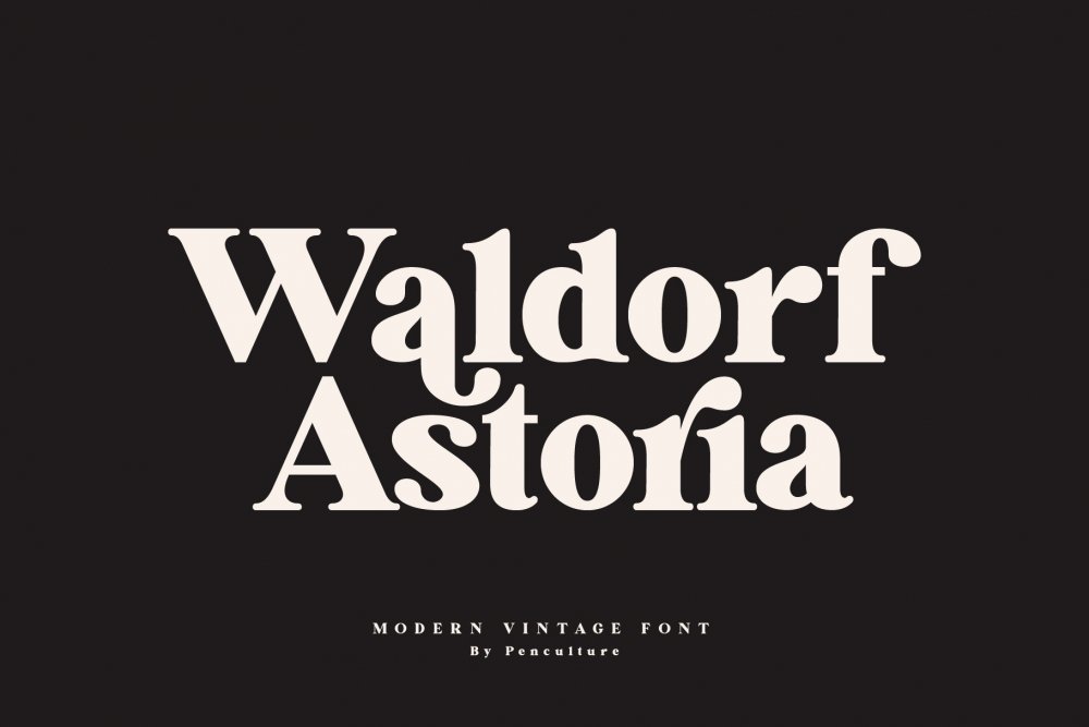 Waldorf Astoria Modern Vintage Font 