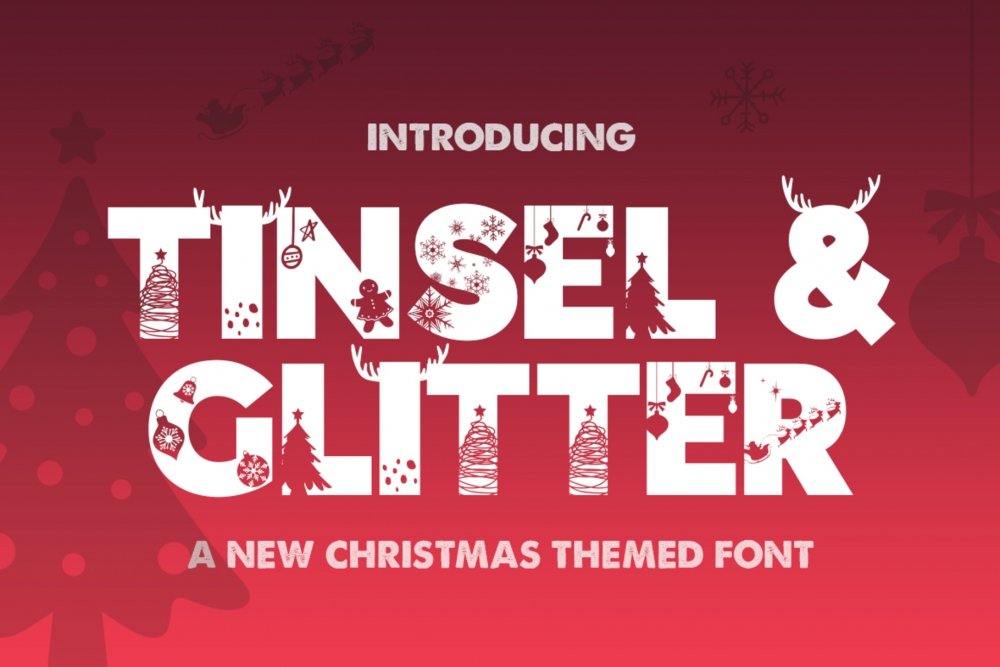 Tinsel & Glitter Font