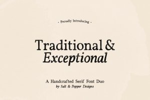 Traditional And Exceptional Font Duo