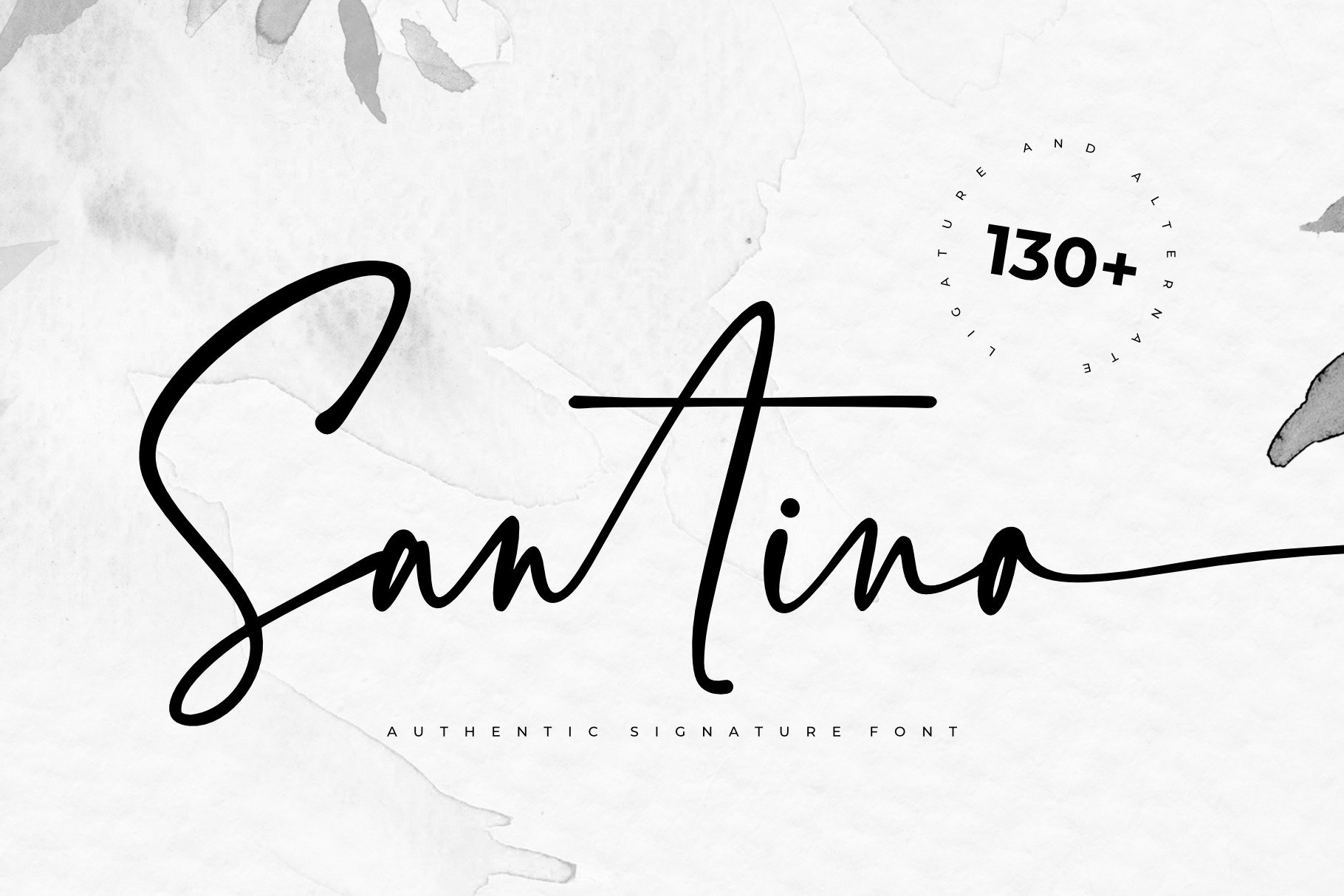 Santino Authentic Signature Font Design Cuts