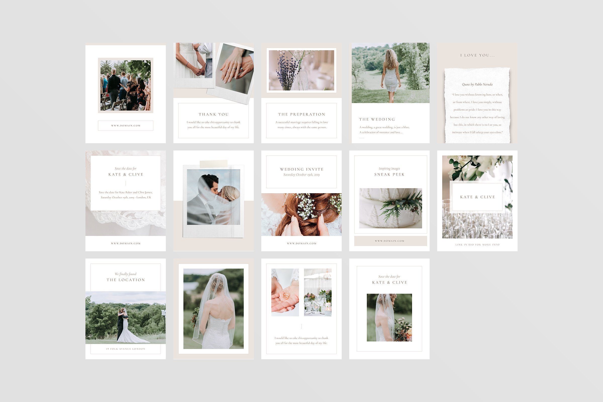 Wedding Social Media Pack - Design Cuts