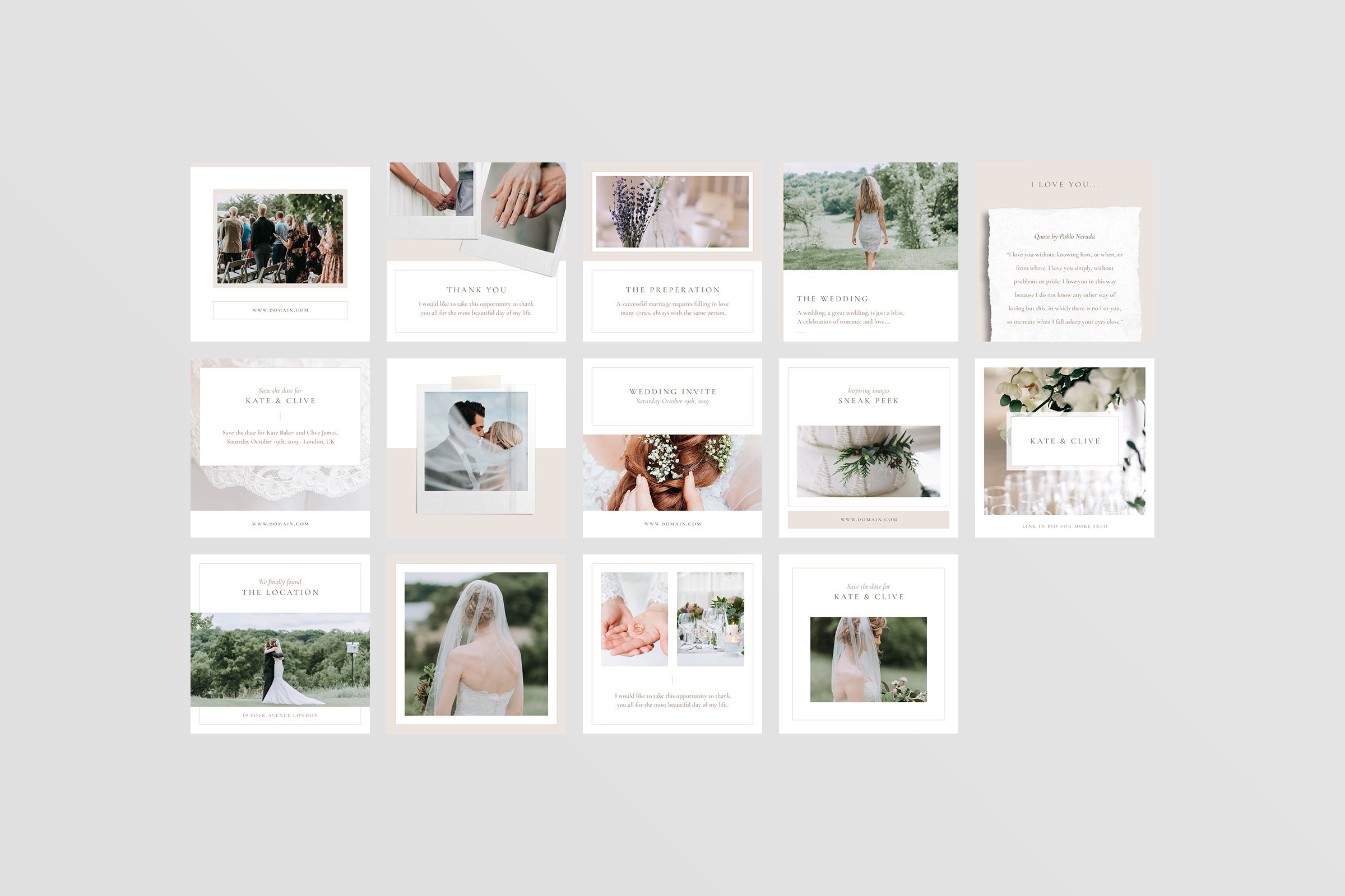 Wedding Social Media Pack - Design Cuts