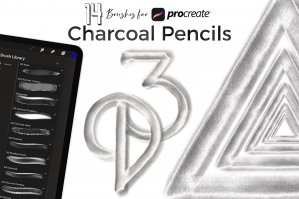 3D Effect Charcoal Brushes For Procreate
