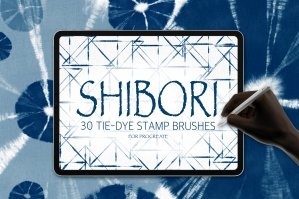 Shibori Tie Dye Procreate Brushes