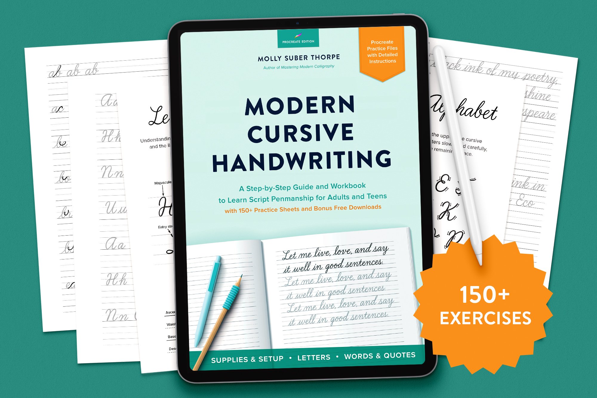 Let's Learn Cursive Handwriting Workbook for Teens: Exercises to  Learn,Practice,and Improve The Hand Lettering,Modern Calligraphy Workbook  for Adults & Teens