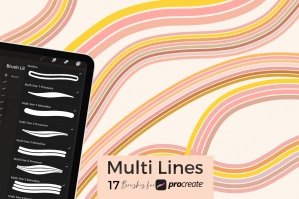 Multi Lines Brushes For Procreate