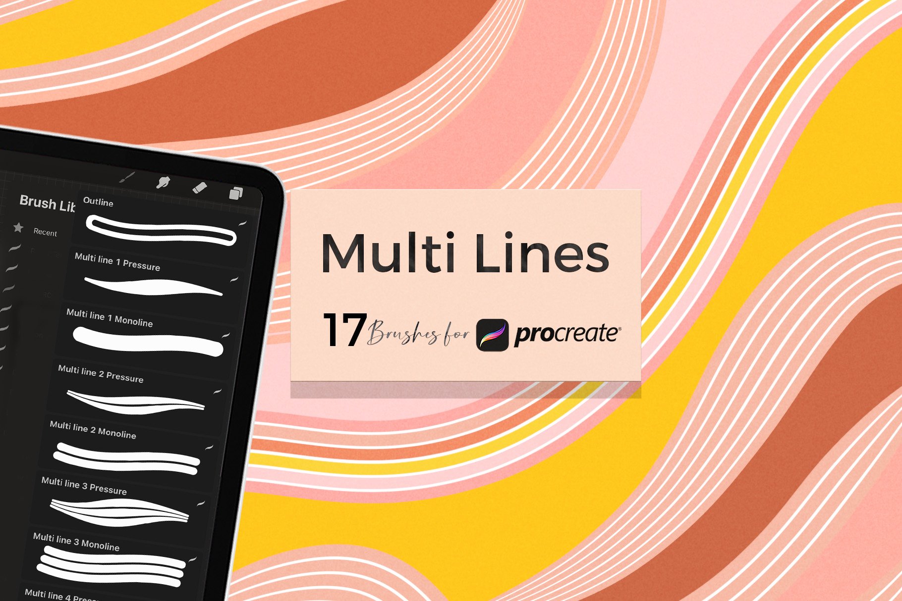 multi line procreate brush free download
