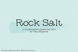 Rock Salt Typewriter Serif