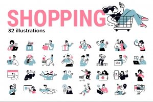 Shopping Concept Illustrations