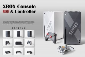 Xbox Console & Controller Mockup 8K