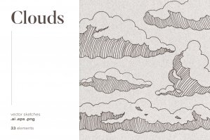 Collection Of Clouds Drawings