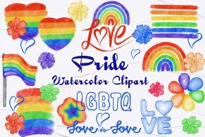 Pride Watercolor Clipart