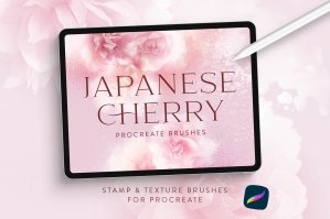 Japanese Cherry Procreate Brushes
