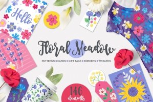 Floral Meadow Kit - Summer Collection - 146 Elements