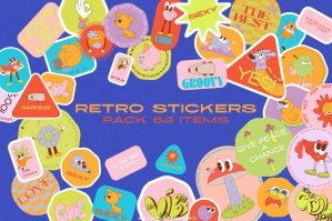 Retro Vibe Stickers