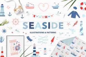 Seaside Illustrations & Patterns