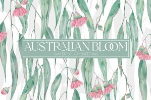 Australian Bloom Seamless Patterns