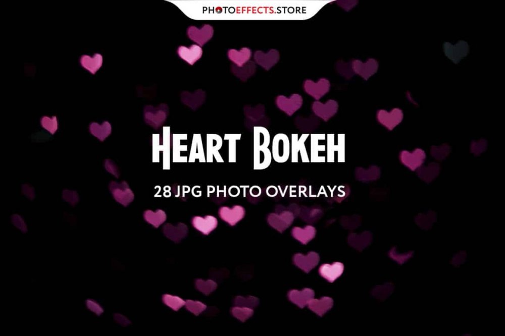heart bokeh overlay online photo editor