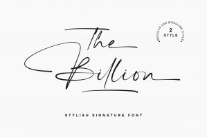 The Billion - Stylish Signature Font