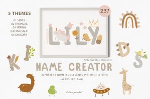 Kids Name Creator Elements & Letters