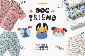 Dog Friend - Cliparts & Patterns