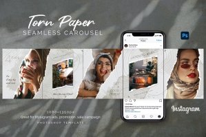Torn Paper Instagram Carousel Vol 1