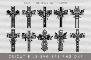 Fancy Cross SVG | Christian Cross SVG Vol 1