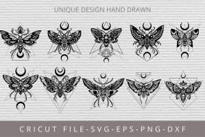 Moth SVG | Death Moth SVG Cut File Vol 2
