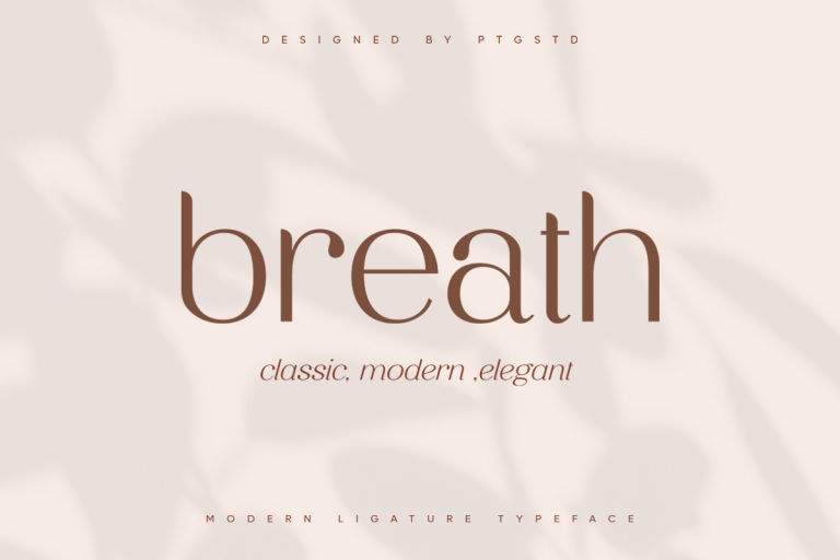 Breath | Modern Ligature Serif - Design Cuts