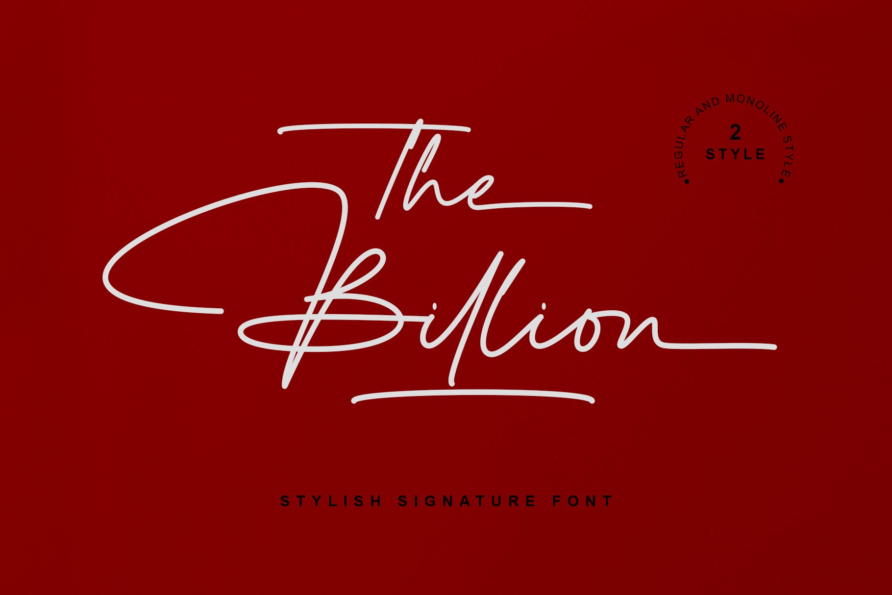 The Billion - Stylish Signature Font - Design Cuts