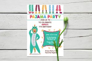 Children Pajama Party Invitation