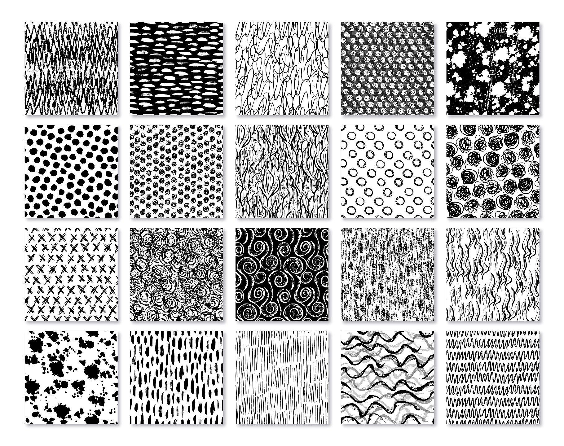 100 Abstract Black & White Patterns - Design Cuts